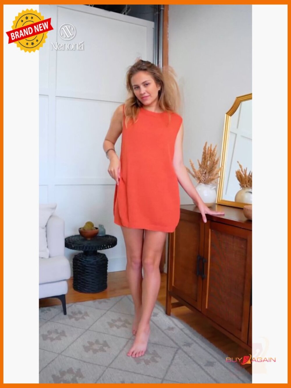 Sleeveless Knit Lounge Set with Shorts Oversized Casual Summer Vacation Outfit - Picture 7 of 7